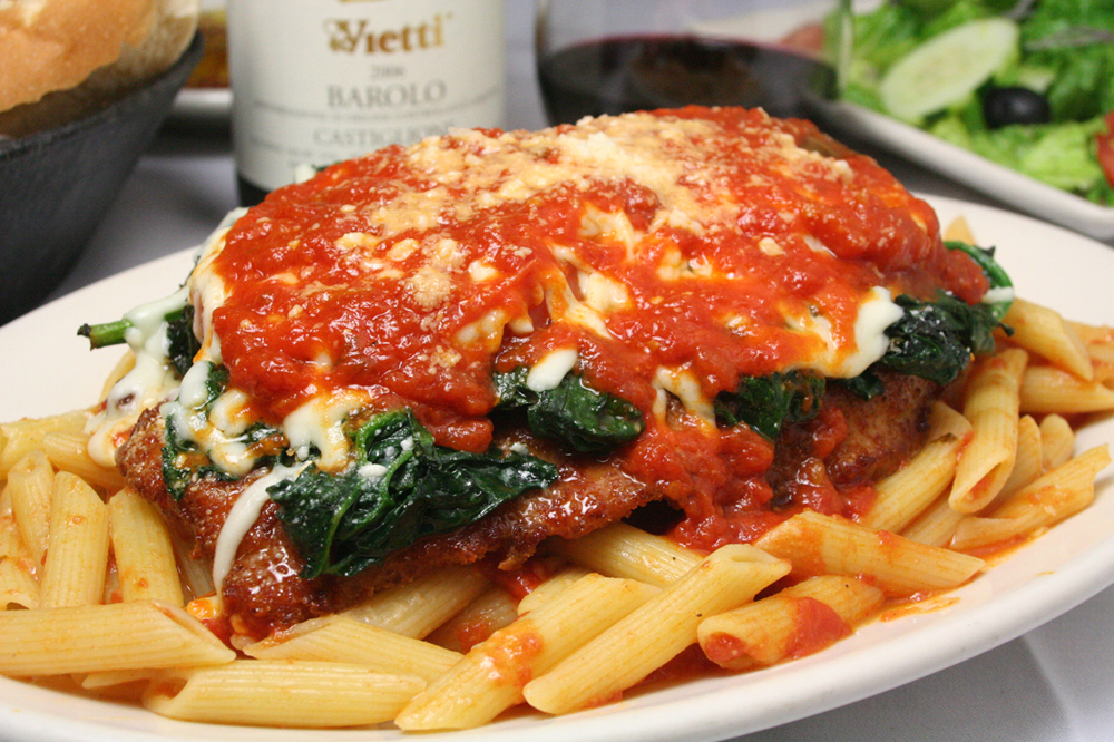 La Famiglia Giorgio's signature dishes Veal ParmigianaLasagnaChicken Marsala